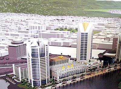 A view of the proposed Port-of-Spain waterfront development